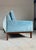 1950s Icy Blue Dunbar-Style Sofa With Walnut Base + Legs For Sale - Image 5 of 14
