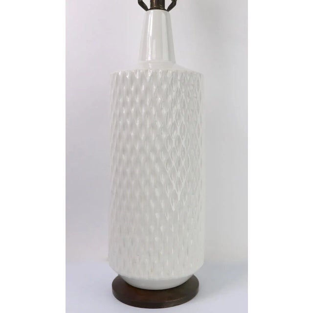Wood Modernist Blanc De Chine Table Lamp For Sale - Image 7 of 13