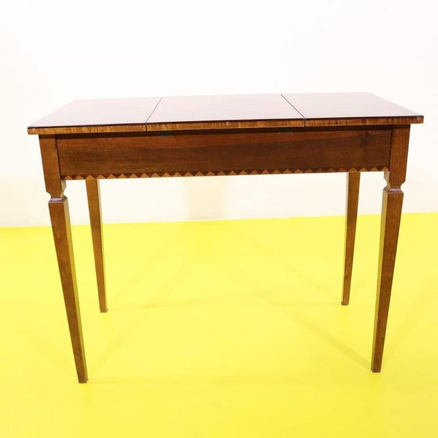 Louis XVI Inlaid Vanity with Mirror and Drawers For Sale - Image 14 of 15