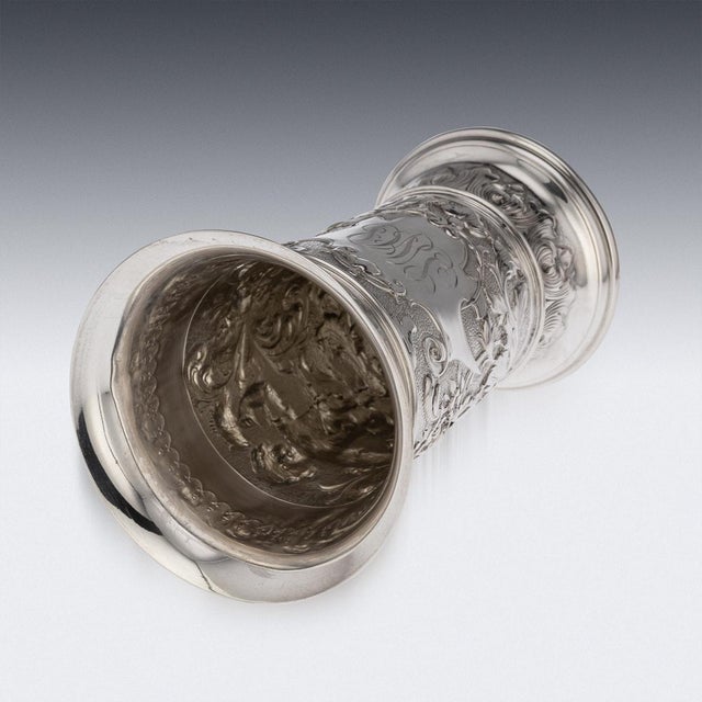 Metal Antique German Silver Wine Goblet, 1890 For Sale - Image 7 of 18