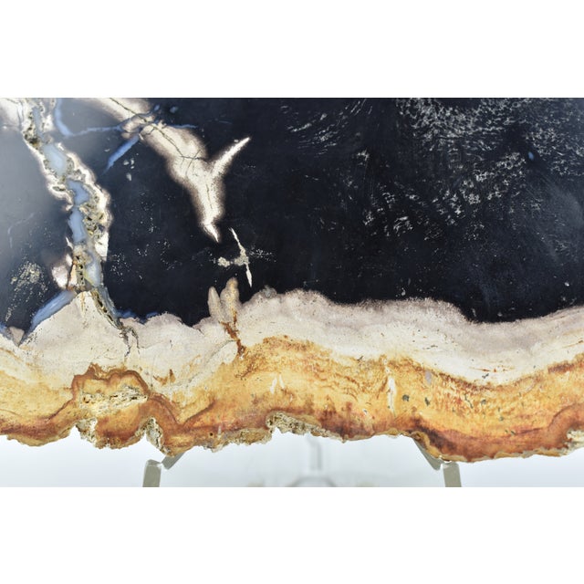 Black Late 20th Century Solid Stone Slab Serving Cheese Charcuterie Board Decorative Board For Sale - Image 8 of 8