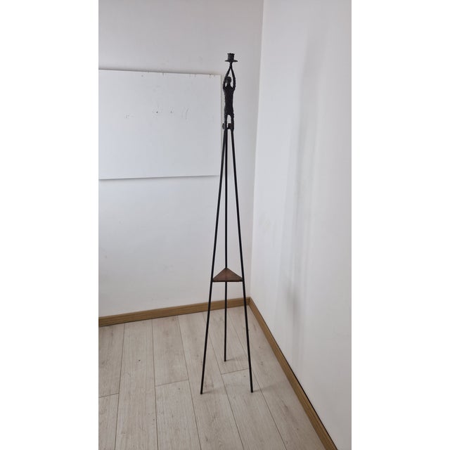 Iron and Bronze Candlestick by Alberto Giacometti, 1970s For Sale - Image 11 of 14