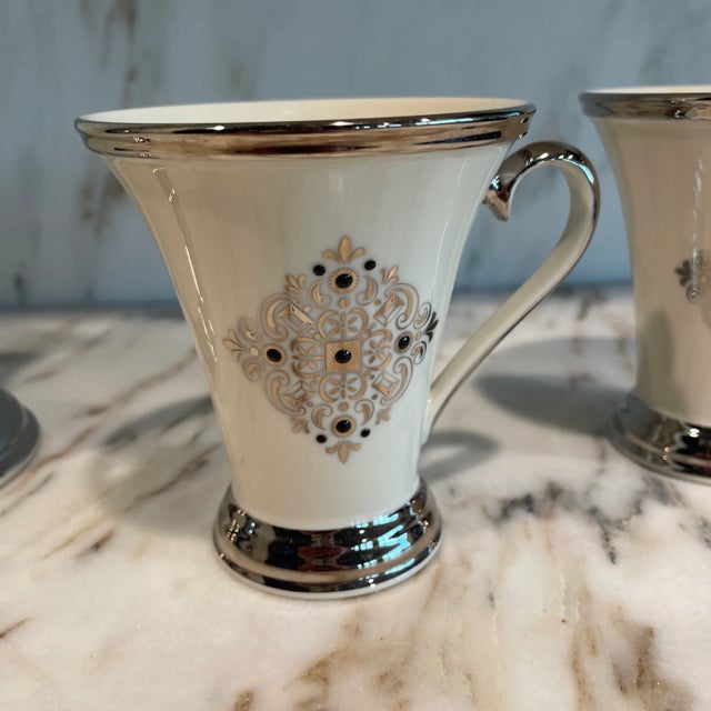 2000 - 2009 2000s Lenox Coffee Pot With 2 Jewel Cups For Sale - Image 5 of 7