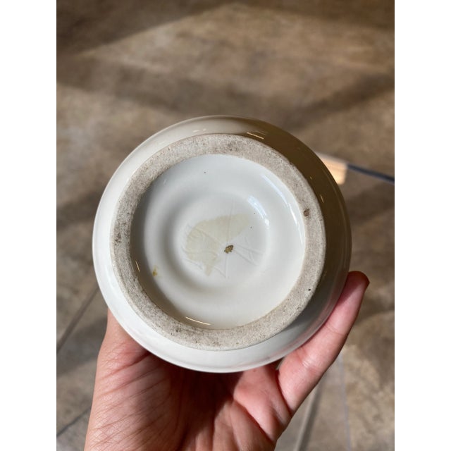 Ceramic Early 20th Century English Porcelain Push Button Inkwell For Sale - Image 7 of 11