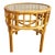 1980s Vintage Bamboo Circular Side Table For Sale