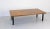 Wood French Massive Oak and Metal Coffee Table, 1970s For Sale - Image 7 of 9