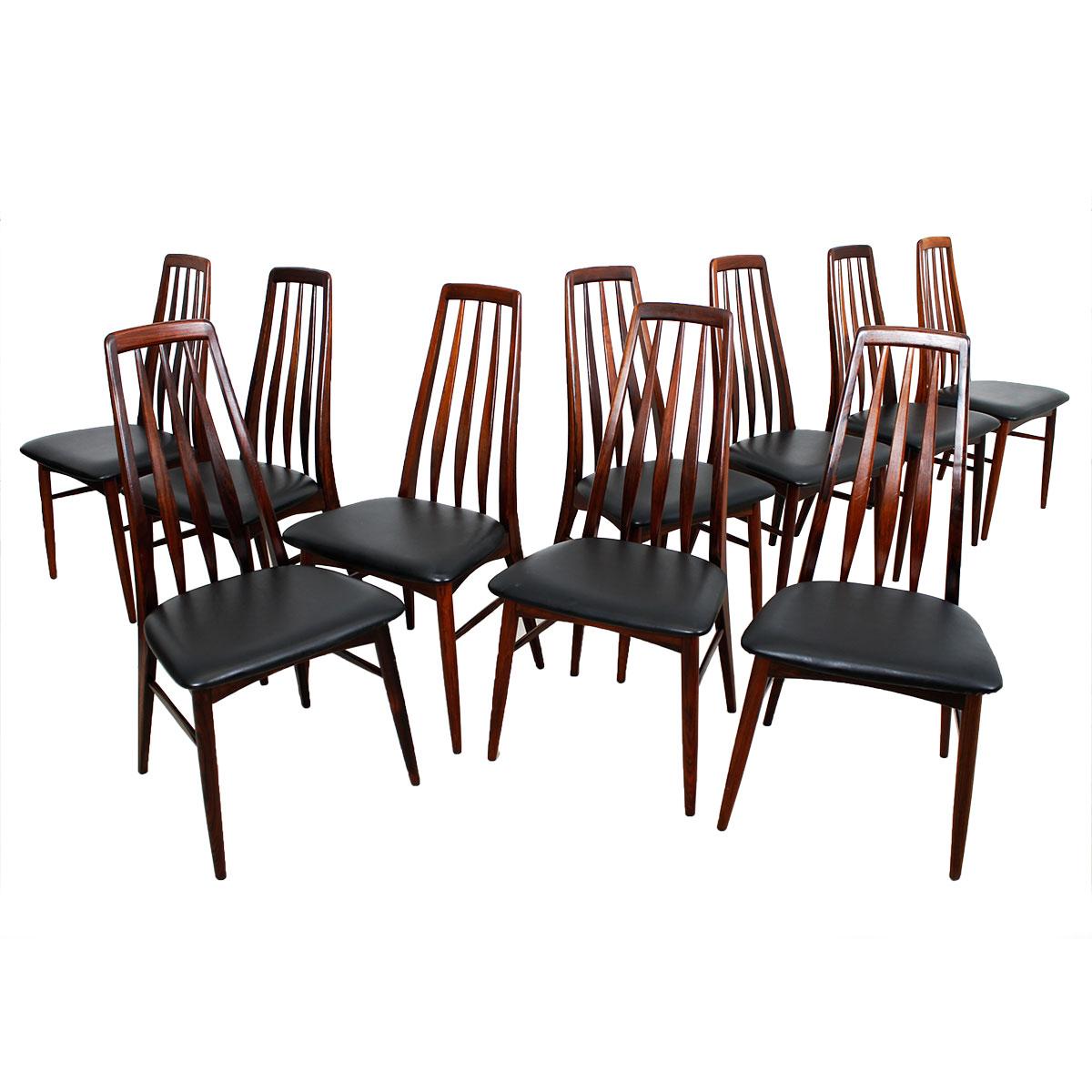 Koefoeds Hornslet Danish Rosewood Dining Chairs Set of 10 Chairish