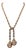 Vintage 1960s Signed Napier Goldtone "Peach" Moonglow Drops Necklace For Sale