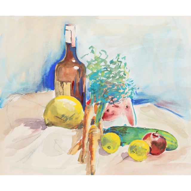 Eve Nethercott, Still Life With Carrots (P6.3), Watercolor on Paper For Sale
