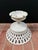Vintage Italian Ceramic White Reticulated Pedestal Basket Fruit Bowl / Compote For Sale - Image 11 of 11