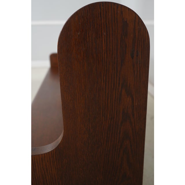 Antique Approx. 6 Ft Solid Oak Church Pew For Sale In Philadelphia - Image 6 of 18