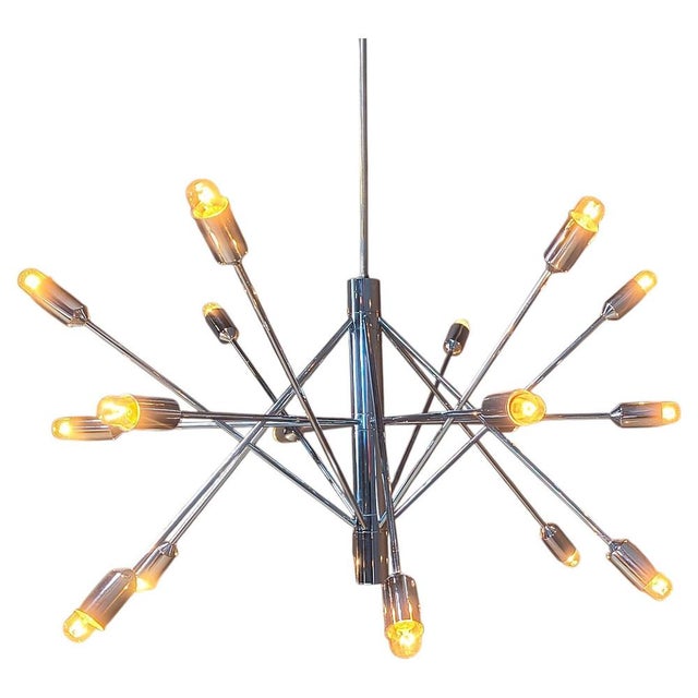 Vintage Sputnik Chrome Chandelier, 1970s For Sale - Image 18 of 18