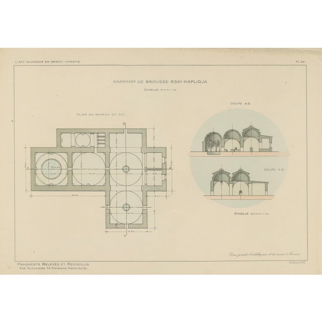 Blue Alexandre M. Raymond, Bursa Thermal Baths, 1924, Paper For Sale - Image 8 of 13