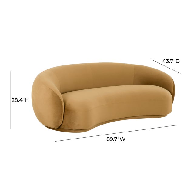 2020s Kendall Cognac Velvet Sofa For Sale - Image 5 of 7