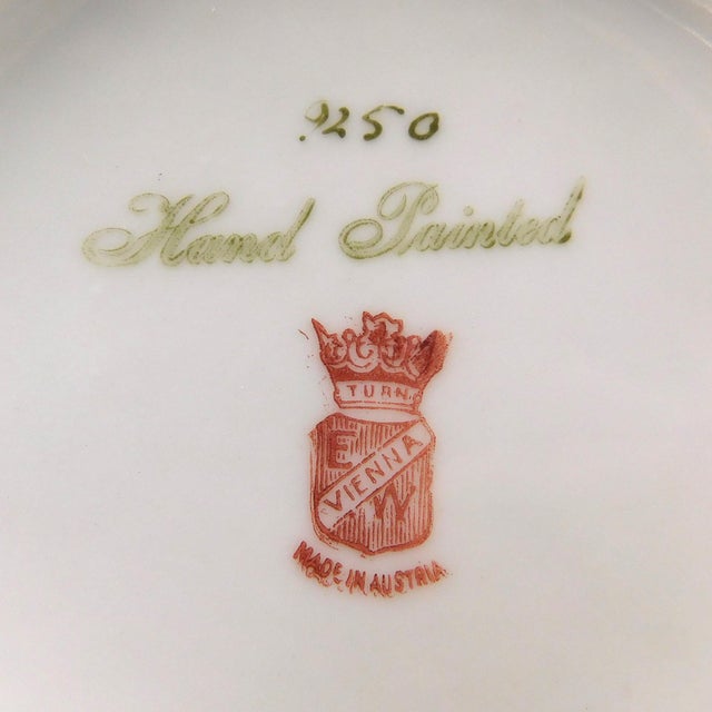 1910s Turn Vienna Hand Painted, Signed and Numbered Floral Chcoolate Pot With Lid For Sale - Image 11 of 13