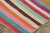 1950s Vintage Peruvian Square Kilim, Vibrant Polychromatic Stripes - Rug & Kilim For Sale - Image 5 of 7