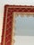 1940s Rattan mirror on a red background. French work. Circa 1940 For Sale - Image 5 of 12