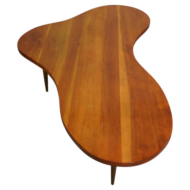 Freeform Walnut Brass Coffee Table, Model 1759 by t.h. Robsjohn-Gibbings, 1950s For Sale - Image 13 of 18