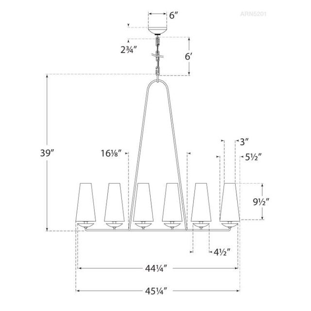 Modern AERIN for Visual Comfort Signature Fontaine Linear Chandelier in Gilded Plaster with Linen Shades For Sale - Image 3 of 3