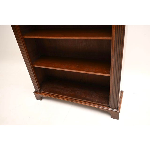Antique Victorian Walnut Open Bookcase, 1850 For Sale - Image 9 of 10