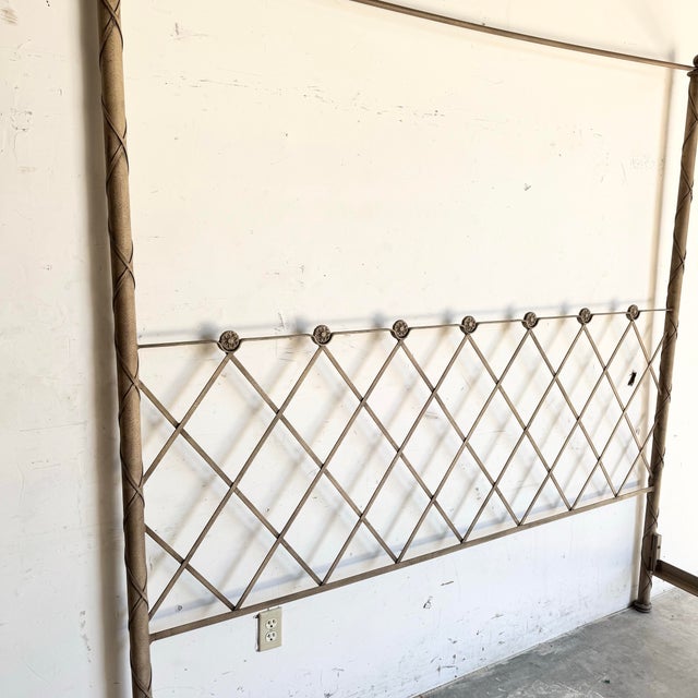 Vintage Hollywood Regency Iron Canopy Bed For Sale - Image 11 of 11