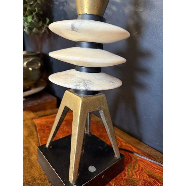 Metal 1950s Atomic Lamp in the Manner of Gio Ponti For Sale - Image 7 of 9