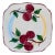 Blue Ridge Southern Potteries Hand-Painted "Crab Apple" Square Salad Plate For Sale