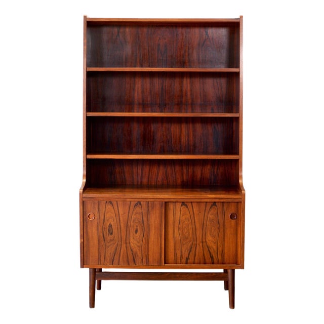 1950s Nexø Møbelfabrik Rosewood Bookcase Designed by Johannes Sorth For Sale