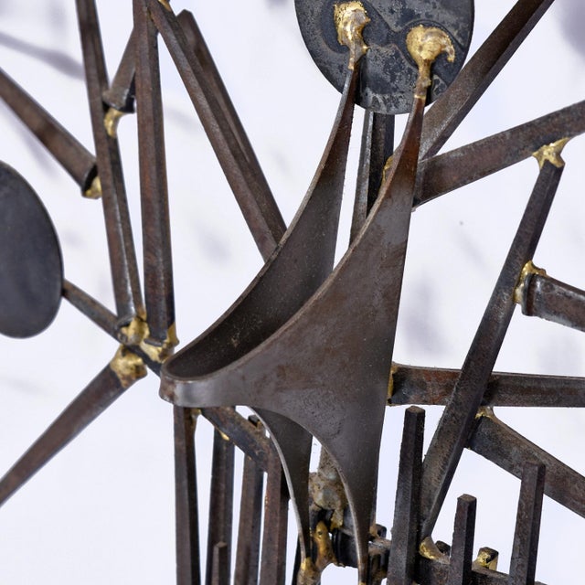 Marc Weinstein Marc Creates Brutalist Torch Cut Metal Nail Tree Wall Sculpture For Sale - Image 11 of 11