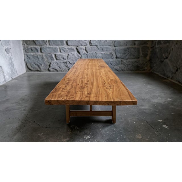 Vintage Elm Farmhouse Table, 1950 For Sale - Image 3 of 5