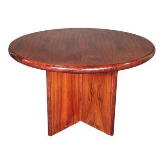 Mid 20th Century Round Rosewood Dining Table For Sale