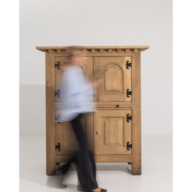 Tan Oak Brutalist Cabinet France 1970s For Sale - Image 8 of 13