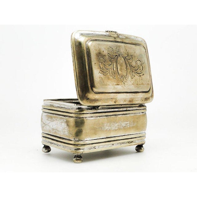 Plated Brass Sugar Bowl from Henneberg Brothers, Warsaw, Poland, 19th Century For Sale - Image 9 of 9