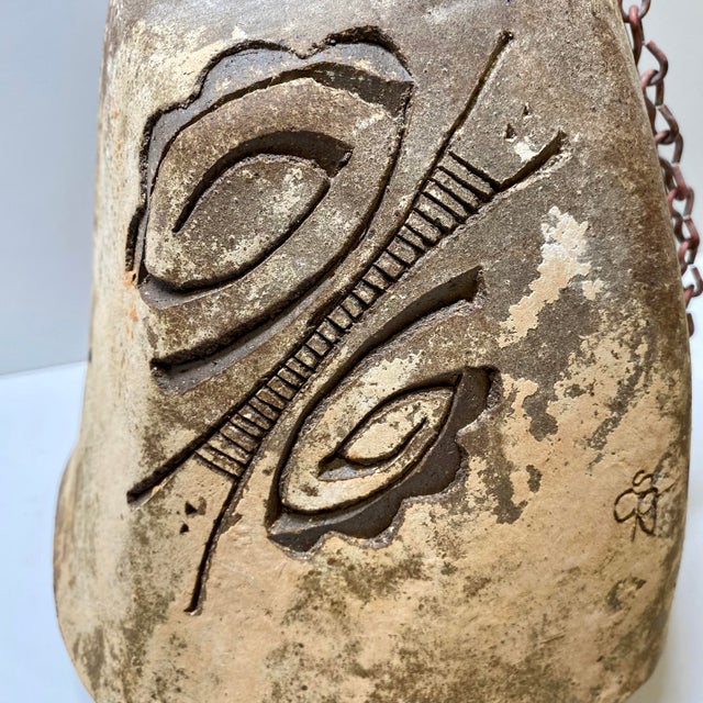 Vintage Paolo Soleri Sand Cast Ceramic Cosanti Windbell For Sale In Cincinnati - Image 6 of 9