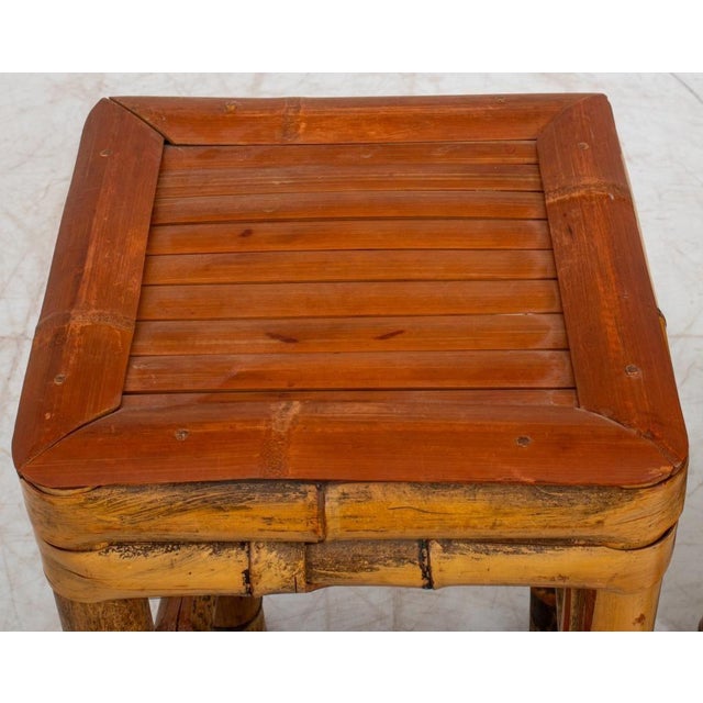 Aesthetic Movement Bamboo Stools, Pair | Chairish
