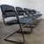Late 20th Century Modern Set of 6 Chrome Cantilever Chairs W/Gray Fabric by United Chair Company For Sale - Image 16 of 18