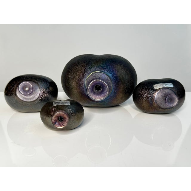 Glass Art Vases by Bertil Vallien for Kosta Boda, Sweden, 1980s, Set of 4 For Sale - Image 17 of 18