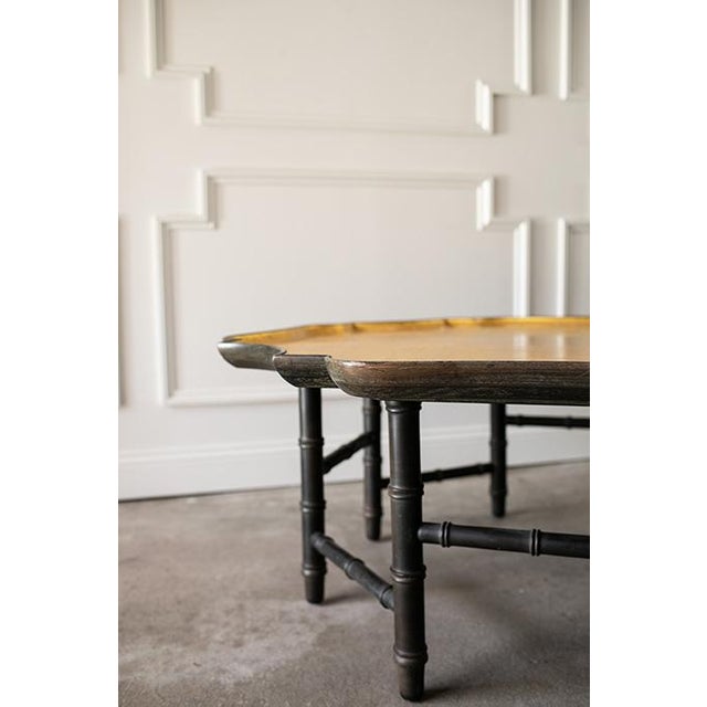 1980s Kittinger Octagonal Chinese Chippendale Faux Bamboo Coffee Table, Original Gold Leaf Finish For Sale - Image 10 of 16