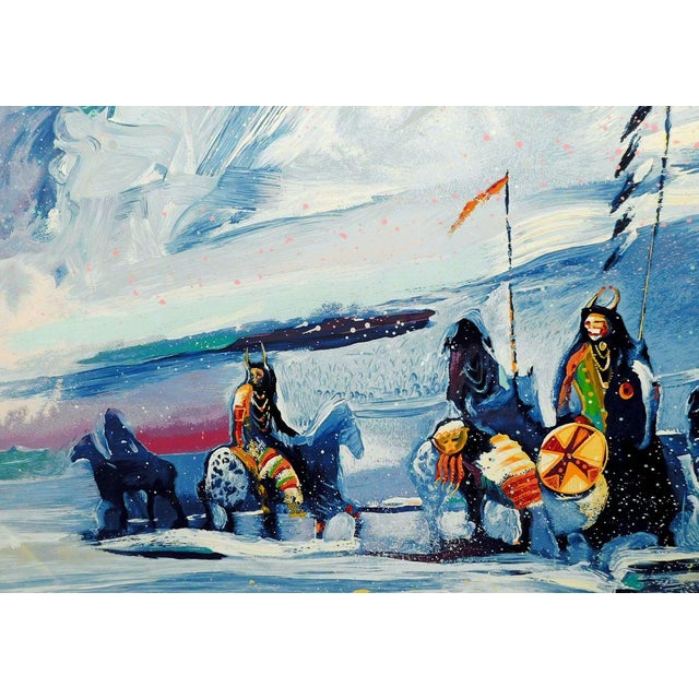 Earl Biss "War Flag on Broken Water" Hand Signed Landscape Framed 25/225 For Sale - Image 4 of 10