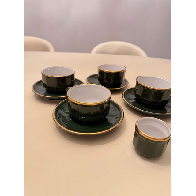 Vintage Apilco Coffee Cups and Saucer With 2 Egg Cups- 10 Pieces For Sale In Los Angeles - Image 6 of 6