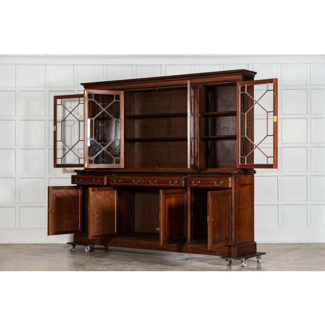Large English Inlaid Mahogany Library Bookcase from Maple & Co., 19th Century For Sale - Image 6 of 17
