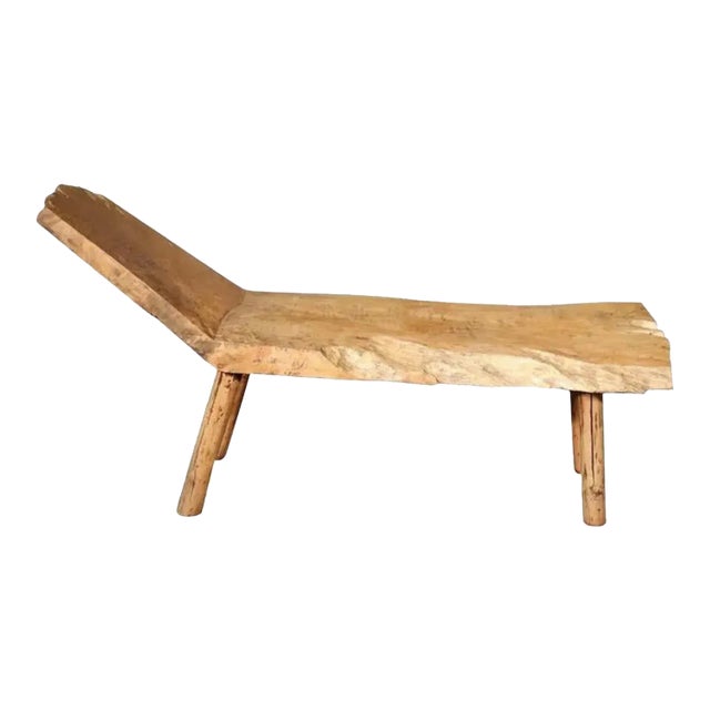 Late 20th Century Live Edge Wood Lounge Chair For Sale