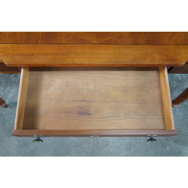 Lexington Neoclassical Cherry Parquetry Breakfront Console Sofa Hall Table 54" For Sale - Image 10 of 18