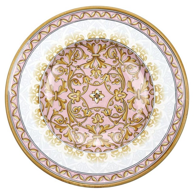Pink Damask Plate by Deblona For Sale - Image 12 of 12