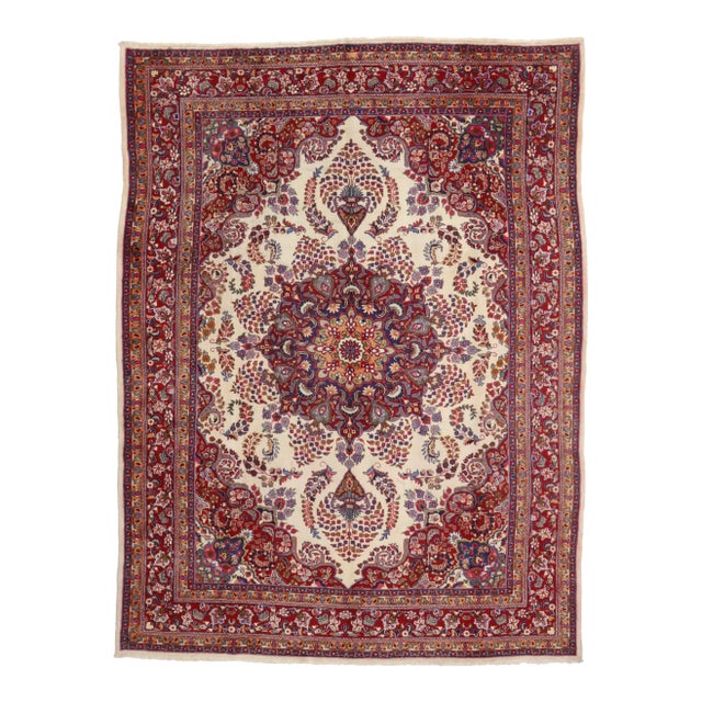 Vintage Persian Khorassan Rug - 09'07 X 12'09 For Sale