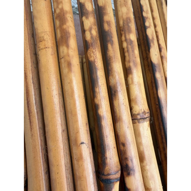 Boho Chic Mid 20th Century Vintage Tortoise Pencil Bamboo Rattan Planter For Sale - Image 3 of 6