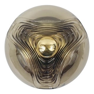 Space Age Glass Wave/Futura Ceiling Light by Koch & Lowy for Peill & Putzler, Germany, 1970s For Sale