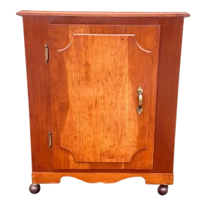 Vintage French XVI Style Fruitwood Finished Bar Cabinet