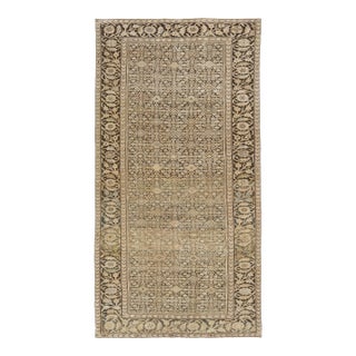 Antique 19th Century Malayer Rug, Muted Wool Gallery Runner For Sale