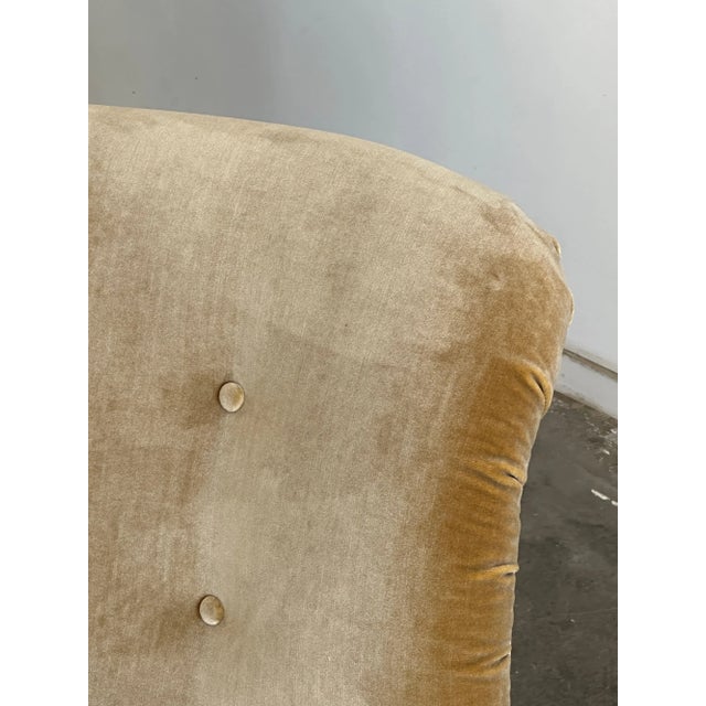 1980s Pair of Scoop Lounge Chairs in Champagne For Sale In Los Angeles - Image 6 of 15